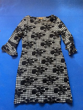 Vestido Vichy con Bordado Floral