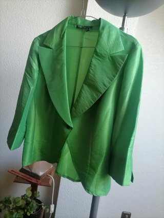 Chaqueta de fiesta verde entallada