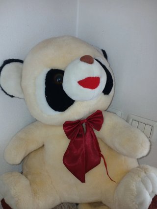 Peluche Panda con Lazo Rojo