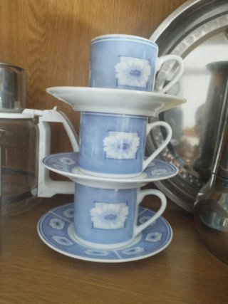Set de 6 Tazas de Café con Platos