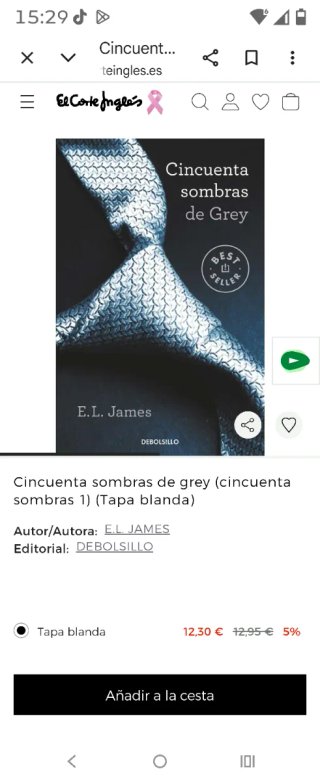 Libros Cincuenta Sombras de Grey (1 y 2)
