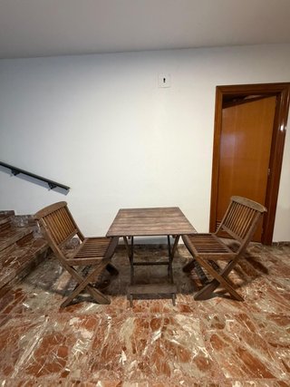 Set Mesa y 2 Sillas Plegables de Madera