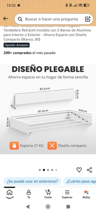 Tendedero Plegable de Pared