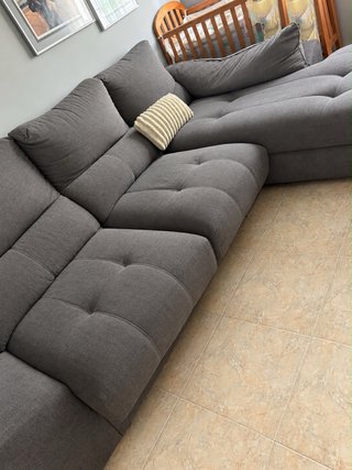 Sofá Chaise Longue Gris