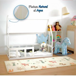Cama Montessori Infantil Blanca 100x205