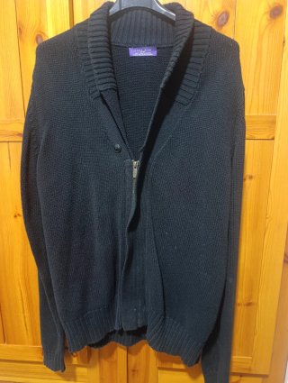 Chaqueta de punto Zara Man negra