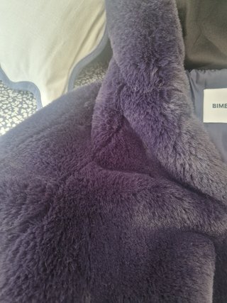Abrigo de Piel Mutón Azul Marino BIMBA Y LOLA