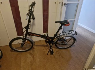Bicicleta pieghevole nera