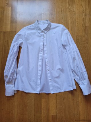 Camisa Blanca Zara Manga Abullonada