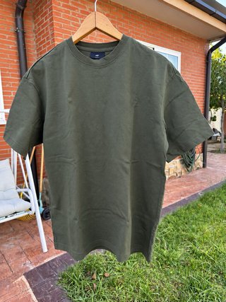 Camiseta H&M Verde Loose Fit Talla M
