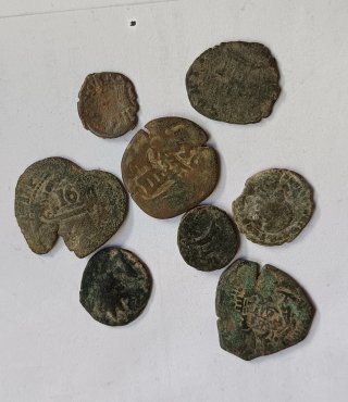 Lote de 8 Monedas de Cobre Antiguas