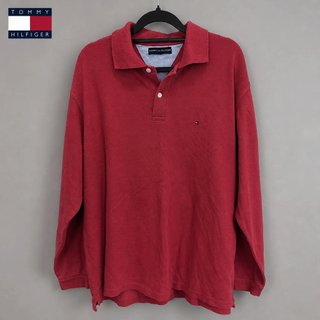 Polo Tommy Hilfiger Manga Larga Burdeos XL