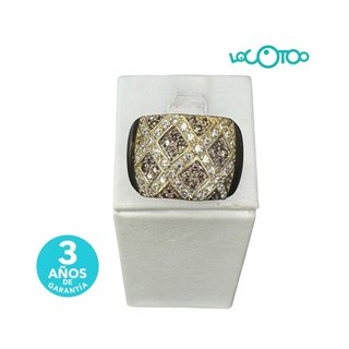 ANILLO ORO AMARILLO 18K CON PIEDRAS 8.30GR 21.5MM