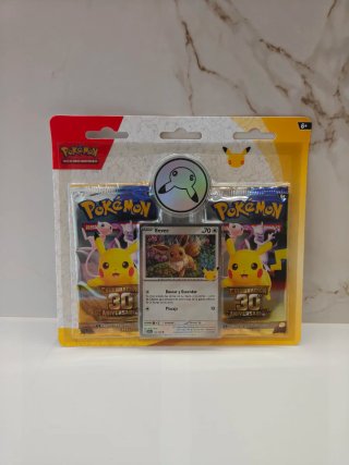 Blíster Pokémon Celebracion 30 aniversario Eevee