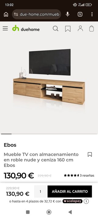 Mueble TV Ebos 160 cm