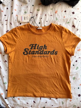 Camiseta Pull and Bear naranja suave Talla S