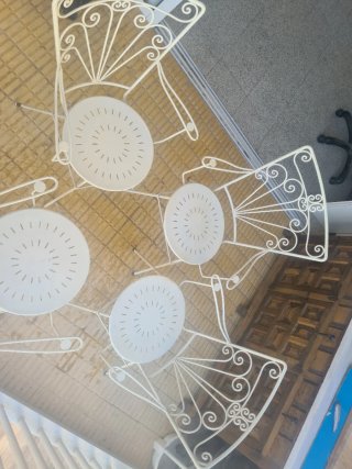 4 sillas de hierro para jardín / terraza