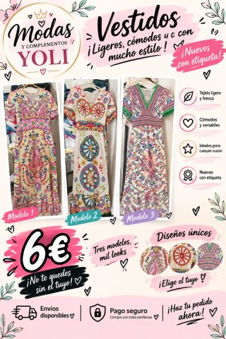 ✨PRODUCTO NUEVO✨Vestido Estampado Multicolor