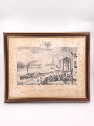 Litografia Antica Napoleone 1840 800 Stampa