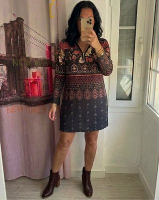 Vestido Noa Estampado escotado Talla XL