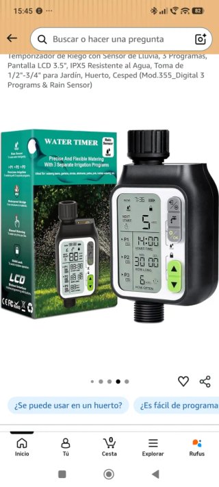 Temporizador de Riego Digital con Sensor