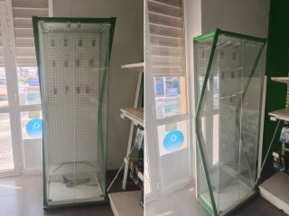 Vitrina Expositora de Cristal con Cerraduras