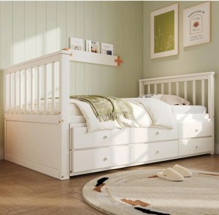 Cama Nido de Madera Blanca