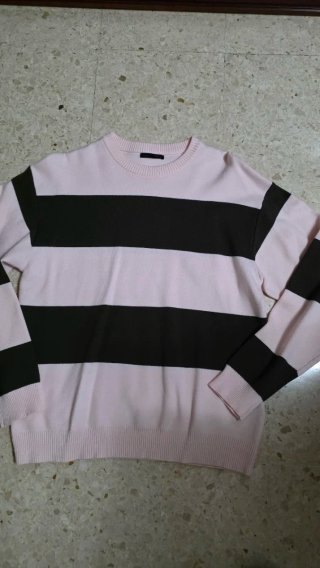 Jersey Zara Rosa y Marrón Talla M