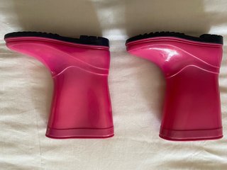 Botas de agua rosas