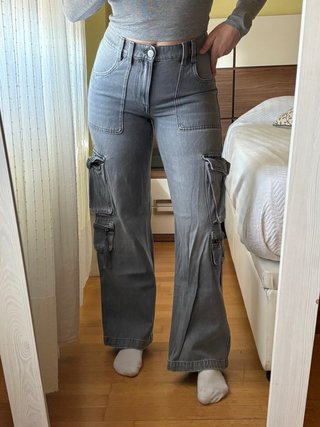 Pantalones cargo grises Aéropostale