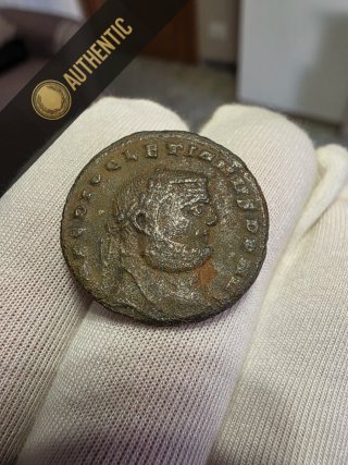 Moneta Romana Follis Diocleziano-(Lecita Provenien
