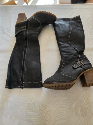 Botas Altas de Cuero YOKOMO Talla 38