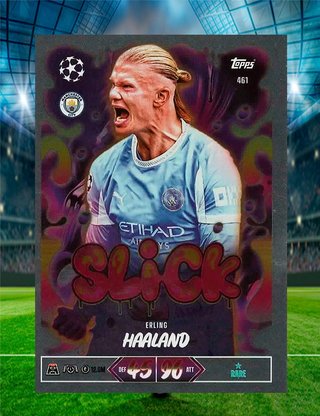 Carta Topps Match Attax Erling Haaland Slick