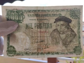 Billete 1000 Pesetas 1946  Vives - SIN SERIE -MBC+