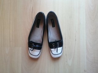 Mocasines MNG Blanco y Negro