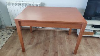 Mesa de comedor extensible de madera
