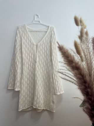 Vestido calado blanco estilo ibicenco