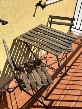 Set tavolino e 2 sedie da esterno