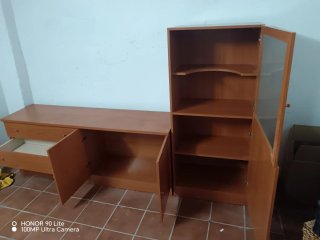 Mueble de Salón con Vitrina
