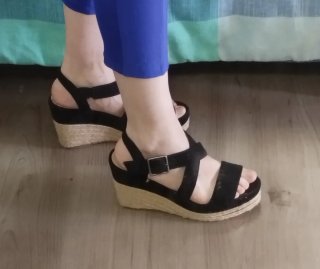 Sandalias Plataforma Negras Talla 39
