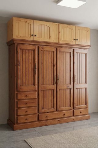Armario de Pino con Altillo Modular