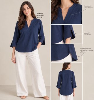 Blusa Vineyard Vines Azul Talla S