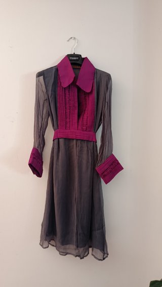 Vestido Gris y Morado