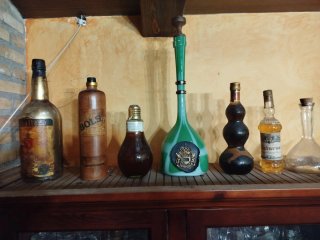 Set de 7 Botellas Decorativas de Cristal