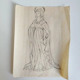 Disegno religioso a matita Misura foglio A4
