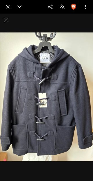Chaquetón de paño Zara azul