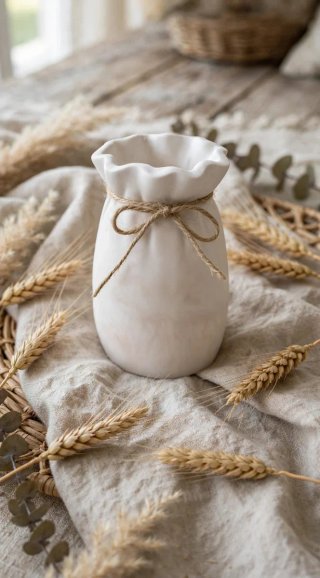 Vaso in ceramica bianco