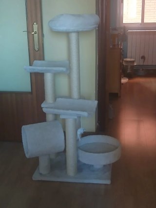 RASCADOR PARA GATOS CON PLATAFORMA