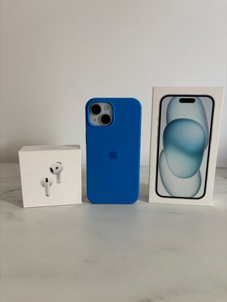 iPhone 15 128GB Blu - Batteria 85% + Auricolari in omaggio