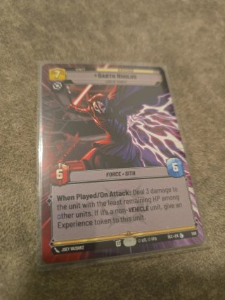 Carta Star Wars Unlimited Darth Nihilus Hyperspace